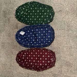 Set Of 3 Longaburger Basket Liners Red Green Blue